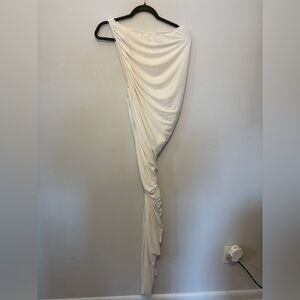 Norma Kamali One Shoulder White Dress